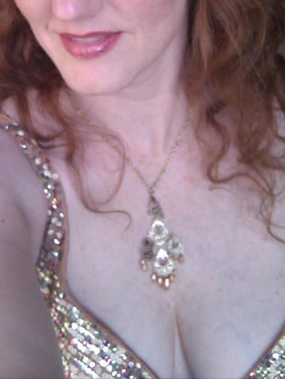 Pendant In Gold With Pearl Drops